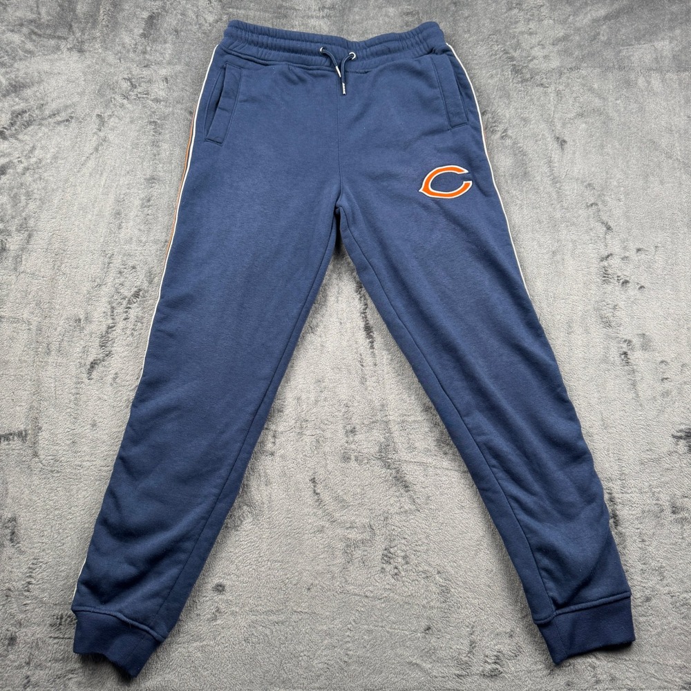 NFL Team Apparel Chicago Bears Sweatpants Kids Size 14-16 Navy Joggers Excellent